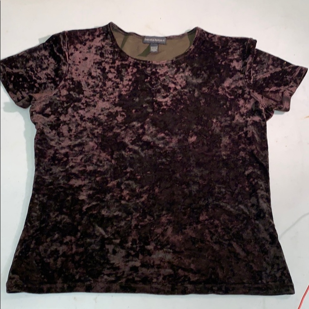 💥TOPS SALE💥 BANANA REPUBLIC CRUSHED VELVET TOP IN BROWN